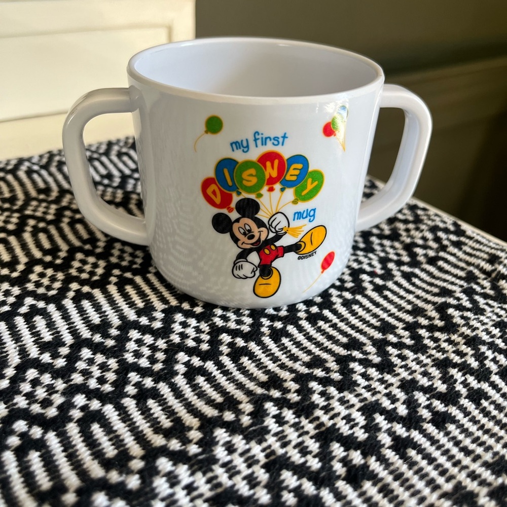 Disney White Mug with Mickey and Colorful Balloons